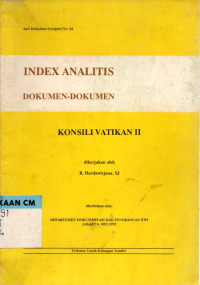Image of Index analitis: Dokumen-dokumen konsili vatikan II